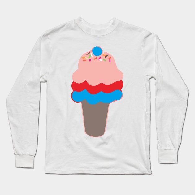 Ice Cream Long Sleeve T-Shirt by DekkenCroud